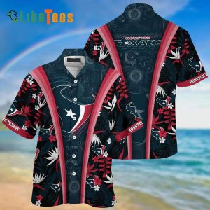 Houston Texans Hawaiian Shirt, Tropical Flower, Tropical Print Shirts