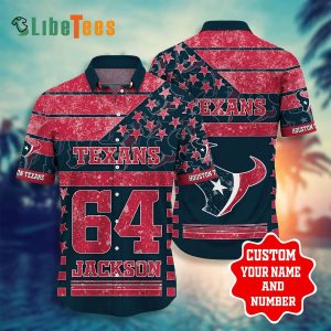 Personalized Houston Texans Hawaiian Shirt, Team Color Graphic, Cool Hawaiian Shirt