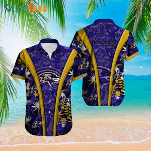 Baltimore Ravens Hawaiian Shirt, Aloha Beach Summer Tropical, Unique Hawaiian Shirts
