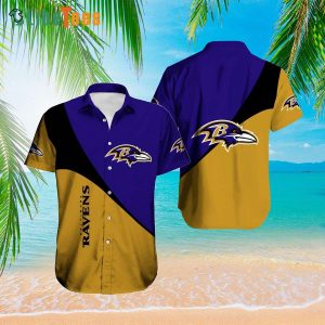 Baltimore Ravens Hawaiian Shirt, Classic Design, Unique Hawaiian Shirts