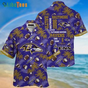 Baltimore Ravens Hawaiian Shirt, Coconut Pattern, Classy Hawaiian Shirts