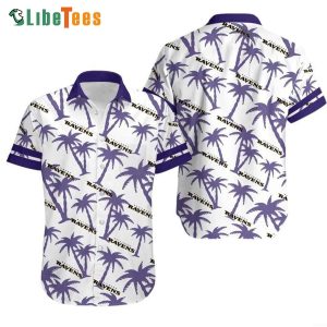 Baltimore Ravens Hawaiian Shirt, Coconut Tree, Hawaiian  Beach Shirts
