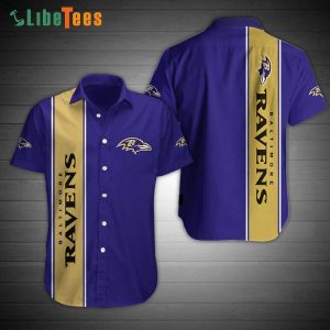 Baltimore Ravens Hawaiian Shirt, Deign Simple, Cute Hawaiian Shirts