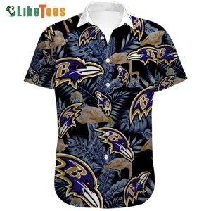 Baltimore Ravens Hawaiian Shirt, Flamingo, Classy Hawaiian Shirts