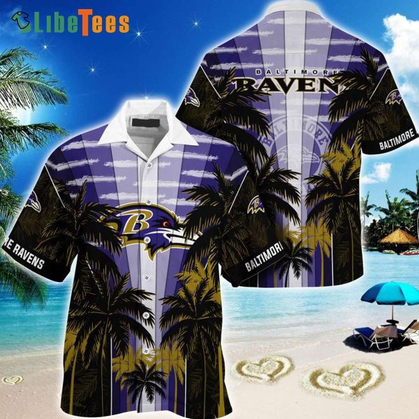 Baltimore Ravens Hawaiian Shirt, Island Aloha Tropical, Hawaiian Style Shirts