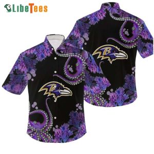 Baltimore Ravens Hawaiian Shirt, Octopus, Unique Hawaiian Shirts