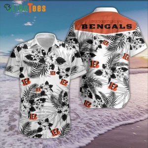 Cincinnati Bengals Hawaiian Shirt Tropical Flower Beach