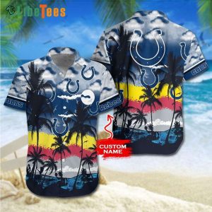 Custom Name Indianapolis Colts Hawaiian Shirt, Aloha Tropical Beach, Best Hawaiian Shirts