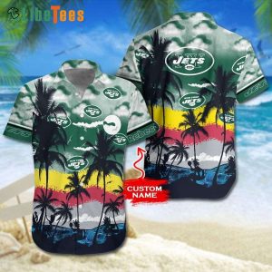 Custom Name New York Jets Hawaiian Shirt, Tropical Graphic, Unique Hawaiian Shirts