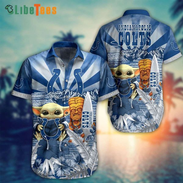 Indianapolis Colts Hawaiian Shirt, Baby Yoda, Cheap Hawaiian Shirts