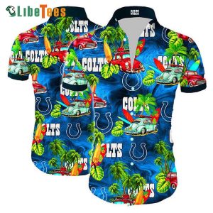 Indianapolis Colts Hawaiian Shirt, Car Tropical, Best Hawaiian Shirts