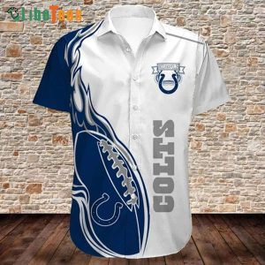 Indianapolis Colts Hawaiian Shirt, Fireball, Tropical Print Shirts