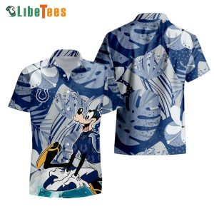 Indianapolis Colts Hawaiian Shirt, Goofy, Hawaiian Style Shirts