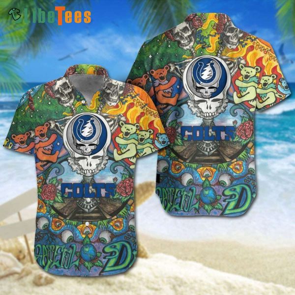 Indianapolis Colts Hawaiian Shirt, Grateful Dead Tropical, Hawaiian Style Shirts