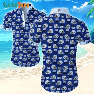 Indianapolis Colts Hawaiian Shirt, Helmet Pattern, Best Hawaiian Shirts