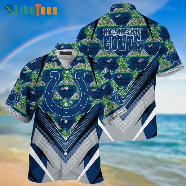 Indianapolis Colts Hawaiian Shirt, Island Pattern, Unique Hawaiian Shirts