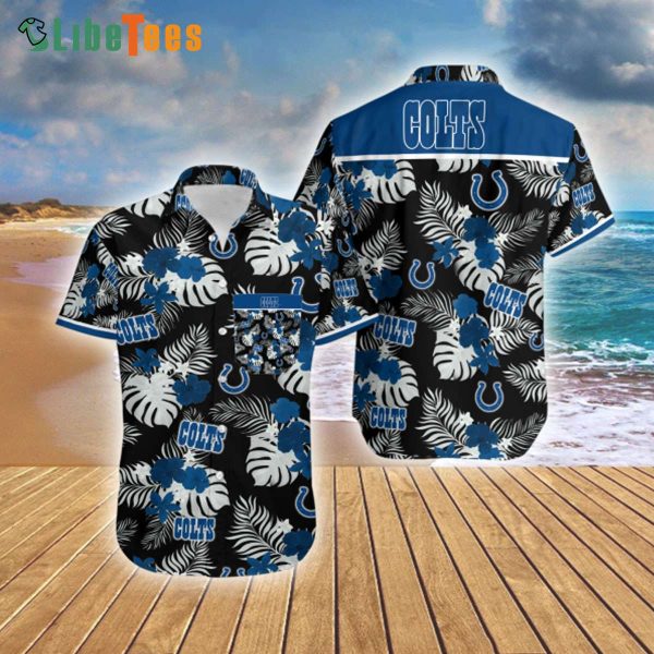 Indianapolis Colts Hawaiian Shirt, Leaves, Cool Hawaiian Shirts