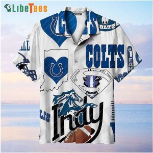 Indianapolis Colts Hawaiian Shirt, Mascot, Hawaiian Shirt Outfit