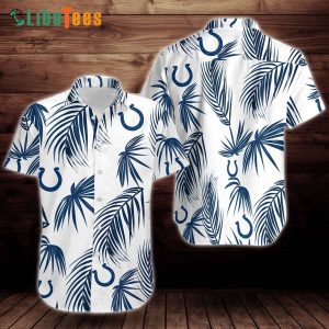 Indianapolis Colts Hawaiian Shirt, Palm Leaves Pattern, Hawaiian Shirt Outfit