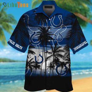 Indianapolis Colts Hawaiian Shirt, Palm Trees, Best Hawaiian Shirts