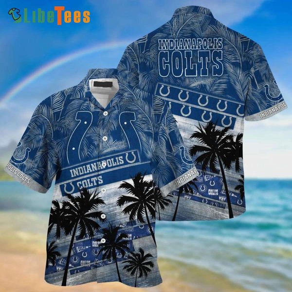 Indianapolis Colts Hawaiian Shirt, Palm Tropical Graphic, Cool Hawaiian Shirts