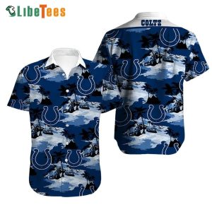 Indianapolis Colts Hawaiian Shirt, Tropical Island Pattern, Cheap Hawaiian Shirts