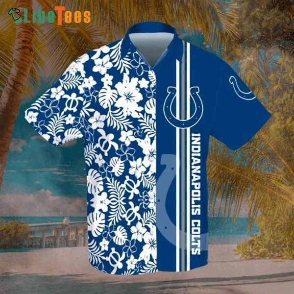 Indianapolis Colts Hawaiian Shirt, Turtle Tropical, Best Hawaiian Shirts