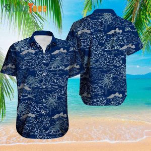 Indianapolis Colts Hawaiian Shirt, Waves Graphic, Tropical Print Shirts