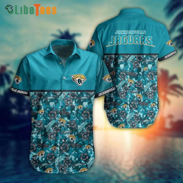 Jacksonville Jaguars Hawaiian Shirt, Flowers Summer Pattern, Nice Hawaiian Shirts