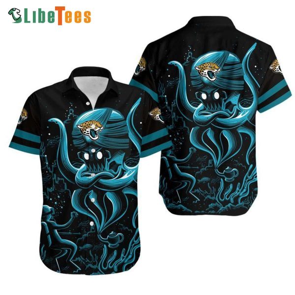 Jacksonville Jaguars Hawaiian Shirt, Octopus,Tropical Button Down Shirt