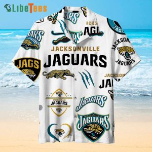 Jacksonville Jaguars Hawaiian Shirt, Print Name And Symbol, Unisex Hawaiian Shirts