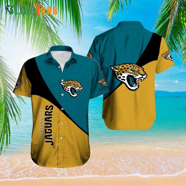 Jacksonville Jaguars Hawaiian Shirt, Simple Logo Graphic, Classy Hawaiian Shirts