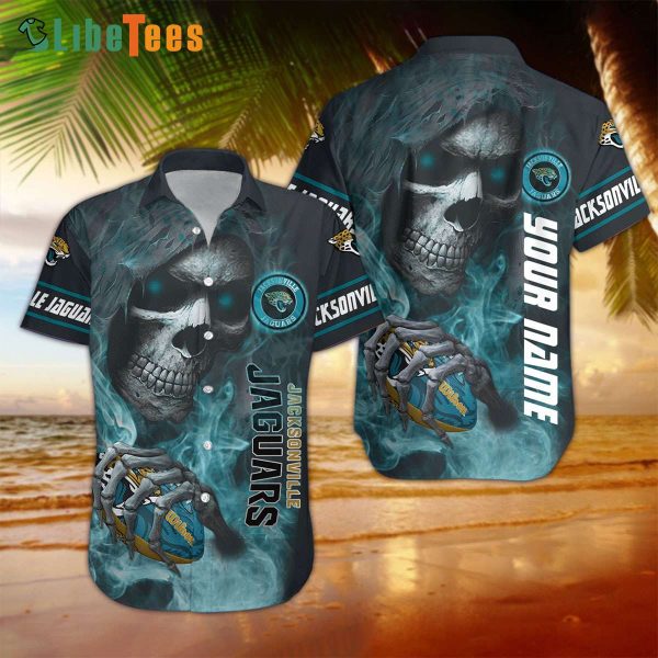 Jacksonville Jaguars Hawaiian Shirt, Skull Graphic, Hawaiian Beach Shirts