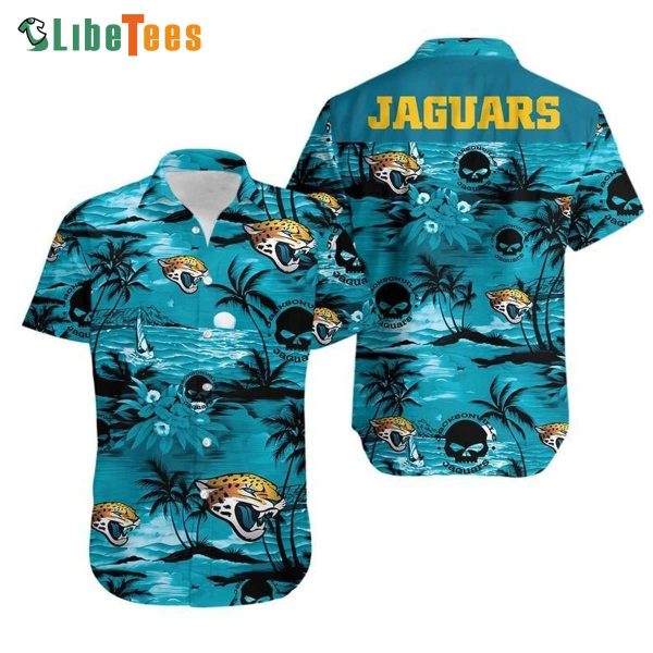 Jacksonville Jaguars Hawaiian Shirt, Skull Island Night, Hawaiian Beach Shirts