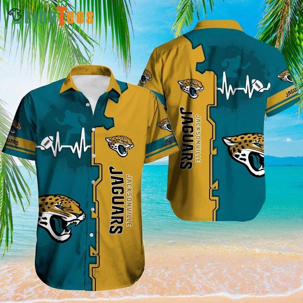 Jacksonville Jaguars Hawaiian Shirt, Sound Line, Classy Hawaiian Shirts