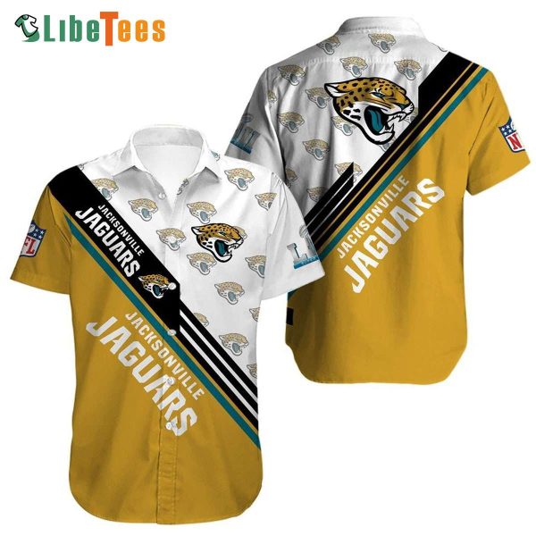 Jacksonville Jaguars Hawaiian Shirt, Symb Pattern, Button Down Hawaiian Shirt