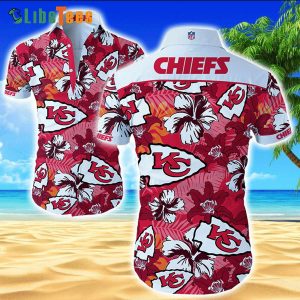 Kansas City Chiefs Hawaiian Shirt, Aloha Flowers Graphic, Tropical Print Shirts
