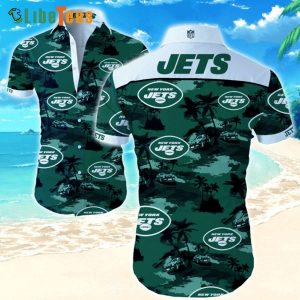 New York Jets Hawaiian Shirt, Car Graphic, Hawaiian Style Shirts
