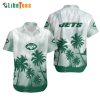 New York Jets Hawaiian Shirt, Coconut Trees, Hawaiian Print Shirts