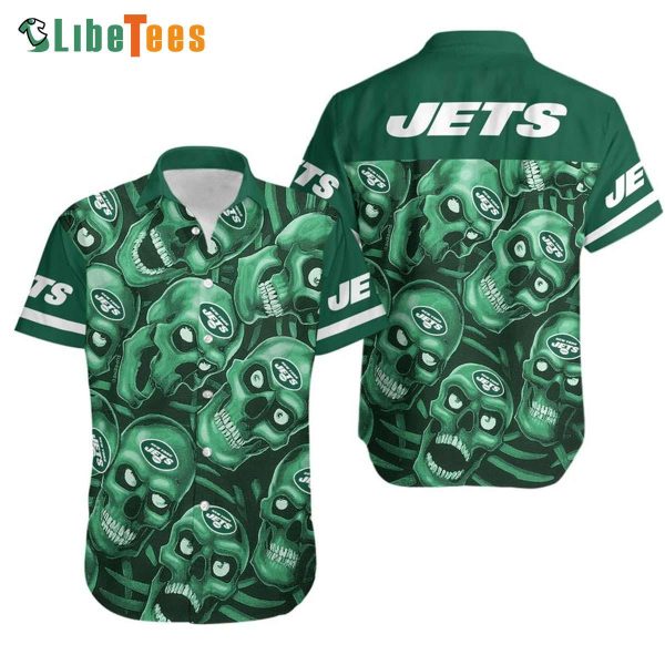 New York Jets Hawaiian Shirt, Dangerous Smiling Skull, Nice Hawaiian Shirts