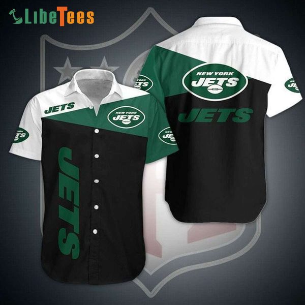 New York Jets Hawaiian Shirt, Football Graphic, Hawaiian Print Shirts