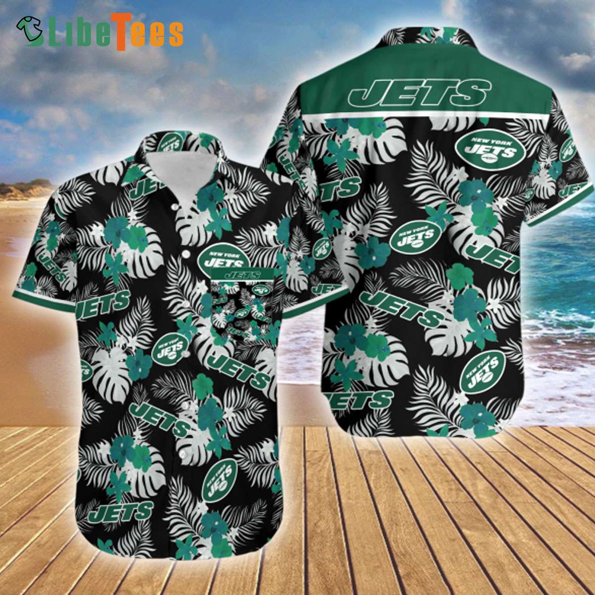 New York Jets NFL Team Logo Baby Yoda Hawaiian Shirt - Freedomdesign