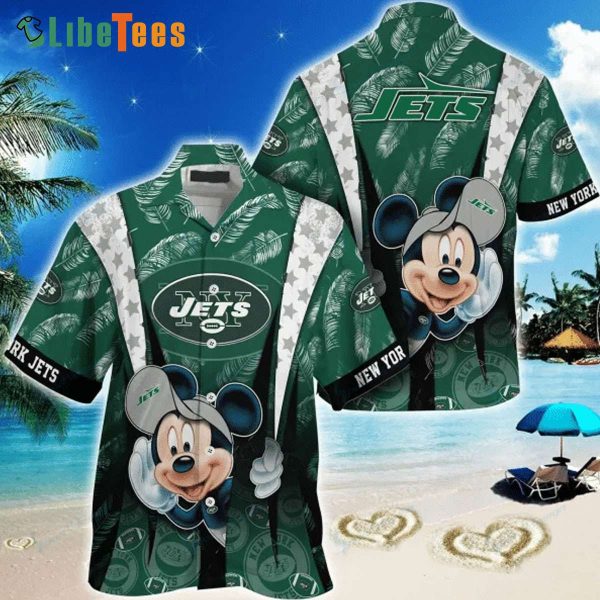 New York Jets Hawaiian Shirt, Mickey Mouse, Cheap Hawaiian Shirts