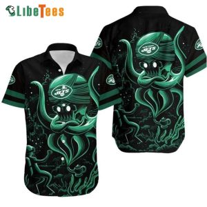 New York Jets Hawaiian Shirt, Octopus, Hawaiian Print Shirts