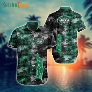 New York Jets Hawaiian Shirt, Palm Tree Summer, Tropical Print Shirts