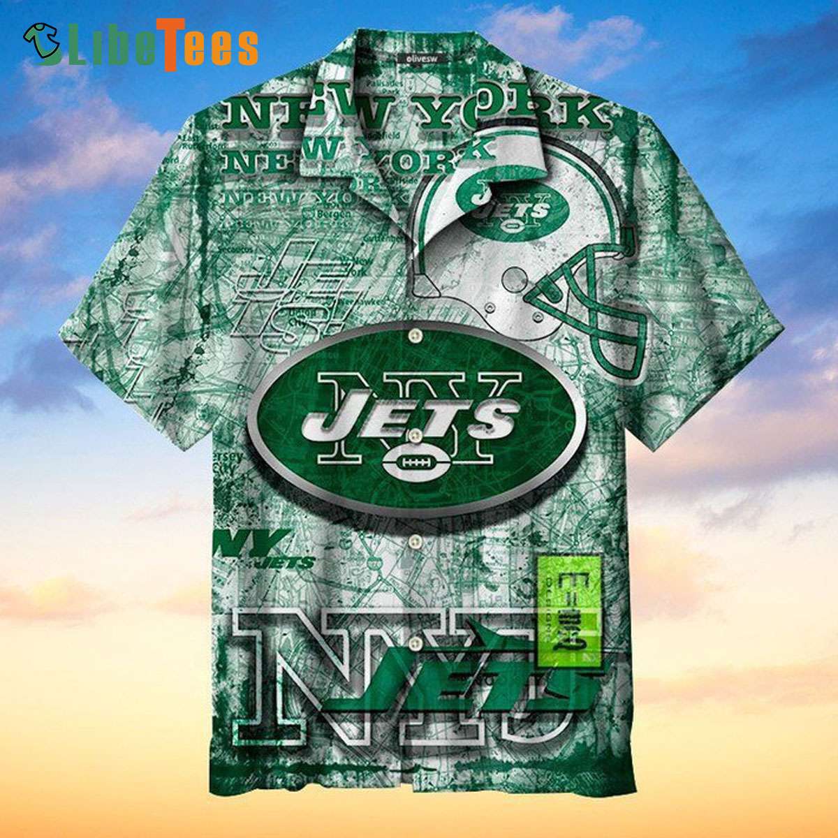 New York Jets Hawaiian Shirt, Retro Graphic, Hawaiian Shirt Outfit