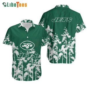 New York Jets Hawaiian Shirt,  Secret Forest, Tropical Hawaiian Shirt