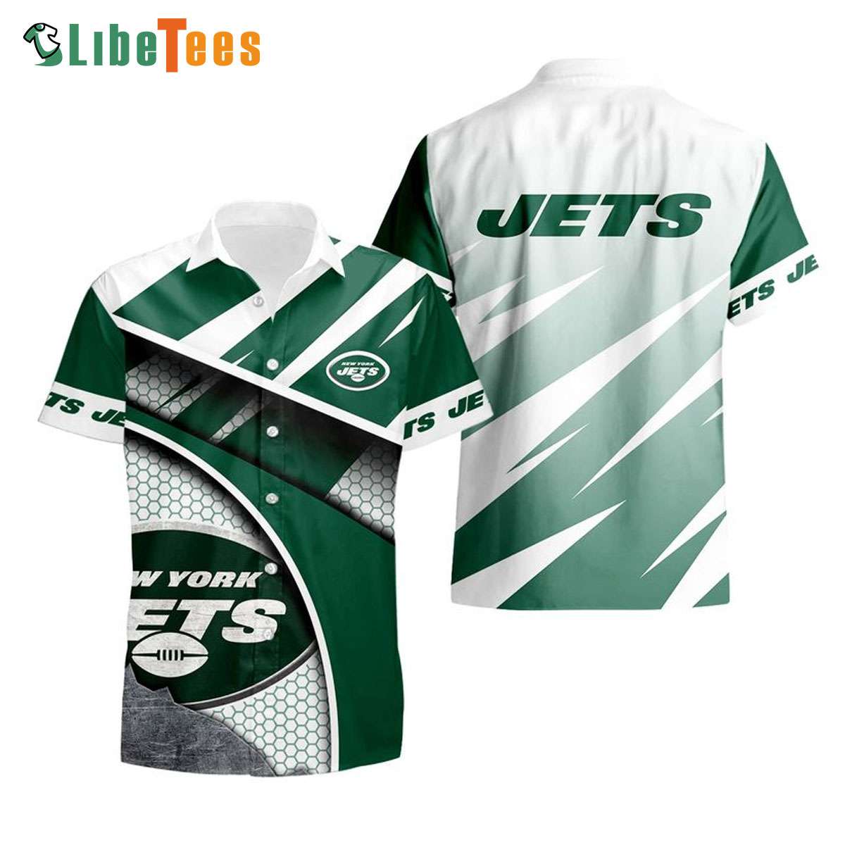 New York Jets Hawaiian Shirt, Stripe Pattern ,Hawaiian Style Shirts