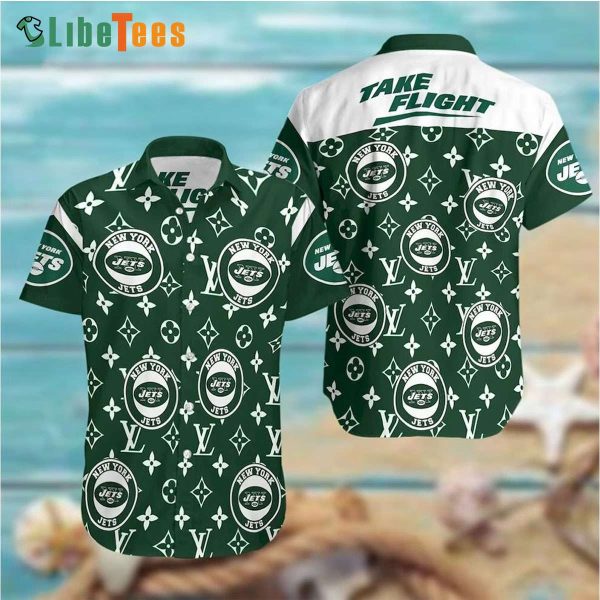 New York Jets Hawaiian Shirt, Symbol Luxury, Tropical Hawaiian Shirt