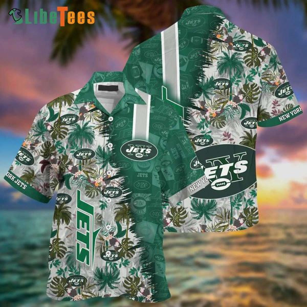 New York Jets Hawaiian Shirt, Tropical Summer, Cheap Hawaiian Shirts